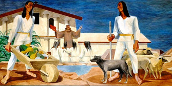 Preaching and Farming at Mission Delores by Anton Refregier | Zinn Education Project
