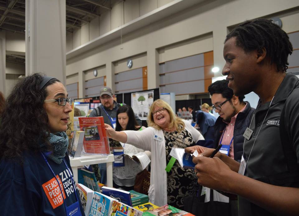 Busy booth at NCSS 2016 | Zinn Education Project: Teaching People's History
