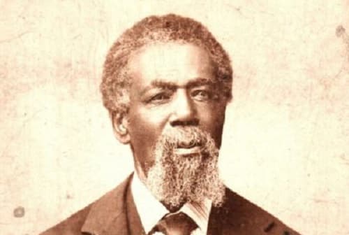 Thomas Mundy Peterson wearing the medallion he was awarded by the citizens of Perth Amboy.